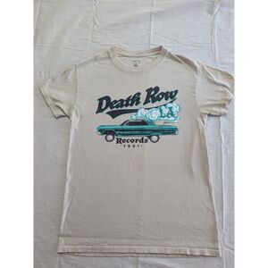 Death Row Records 1991 Lowrider Graphic Tee Small Beige Hip Hop Streetwear